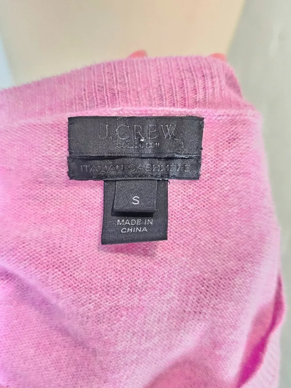 J.Crew Italian Cashmere Sweater Pink Crewneck Size Small - Picture 10 of 10